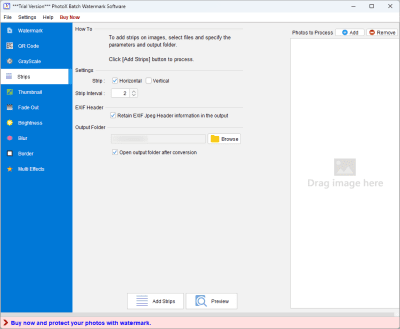 Screenshot of the application PhotoX Batch Watermark Creator - #4