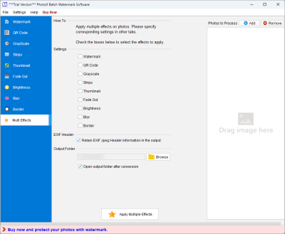 Screenshot of the application PhotoX Batch Watermark Creator - #5