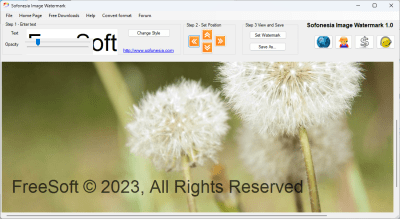 Screenshot of the application Sofonesia Image Watermark - #2