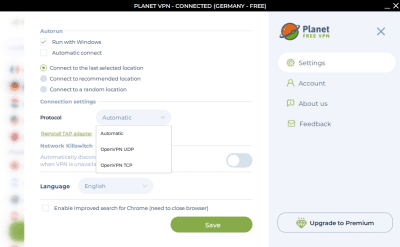 Screenshot of the application Planet VPN - Free VPN Proxy - #3