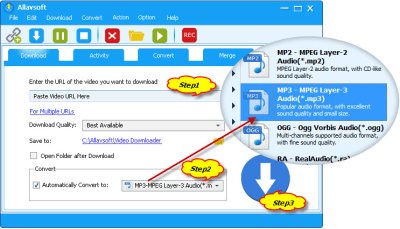 Screenshot of the application Allavsoft - #2