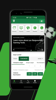 Screenshot of the application Unibet - #2
