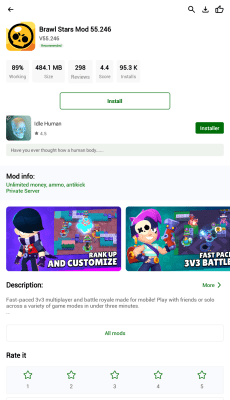 Screenshot of the application HappyMod - #4