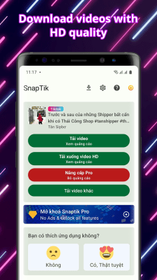 Screenshot of the application SnapTik - #3