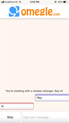 Screenshot of the application Omegle - #3