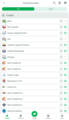 Screenshot of the application Linebet - #3