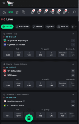 Screenshot of the application BetOnRed - #4