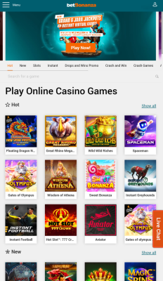 Screenshot of the application Betbonanza - #3