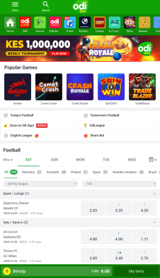 Screenshot of the application Odibet - #1
