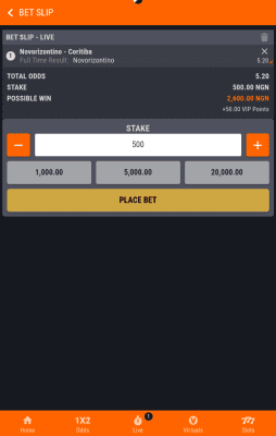 Screenshot of the application Fortebet - #3