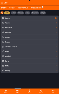 Screenshot of the application Fortebet - #6