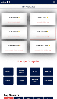 Screenshot of the application Zakabet - #5