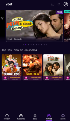 Screenshot of the application Voot - #5