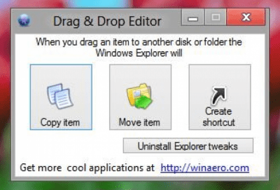 Screenshot of the application Drag-n-Drop Editor - #1