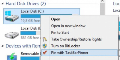Screenshot of the application Taskbar Pinner - #4
