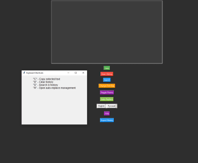 Screenshot of the application Clipboard Manager - #5