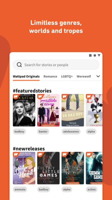 Screenshot of the application Wattpad - #3
