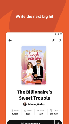 Screenshot of the application Wattpad - #5