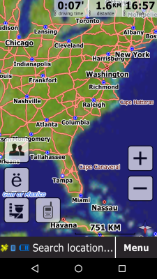 Screenshot of the application GeoNET navigator with traffic jams - #6