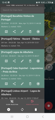 Screenshot of the application Geotracker - GPS tracker - #7