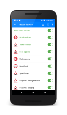 Screenshot of the application Speed Camera Detector - #6