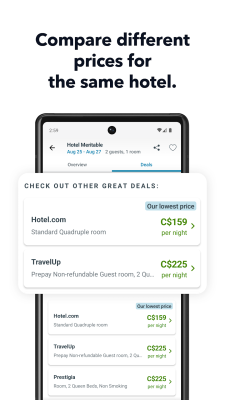 Screenshot of the application trivago - #4