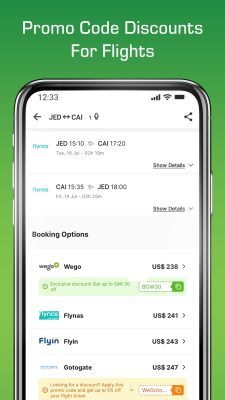 Screenshot of the application Wego - Hotels & Flights - #5