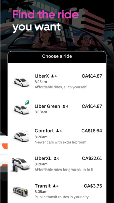 Screenshot of the application Uber - #2