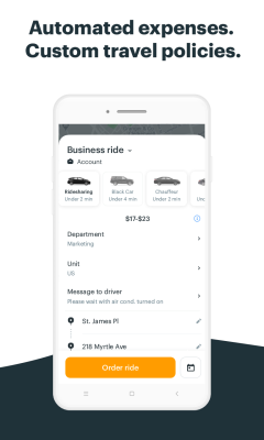 Screenshot of the application Gett: delivery and cab in one - #3