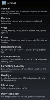 Screenshot of the application DailyRoads Voyager - #3