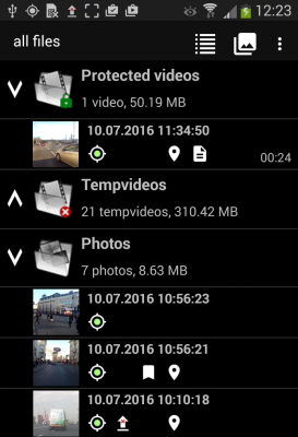 Screenshot of the application DailyRoads Voyager - #5