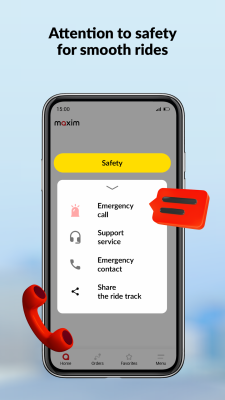 Screenshot of the application maxim - cab ordering, food and meal delivery - #6