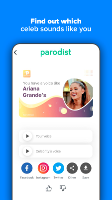 Screenshot of the application Parodist - #3