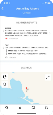Screenshot of the application METAR Reader - #4