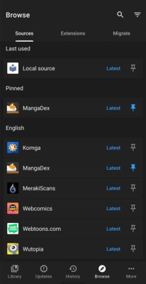 Screenshot of the application Tachiyomi - #6