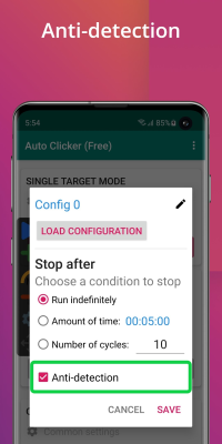 Screenshot of the application Auto Clicker - Automatic tap - #5