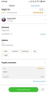 Screenshot of the application Xiaomi Themes - #8