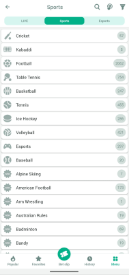 Screenshot of the application Planbet - #6