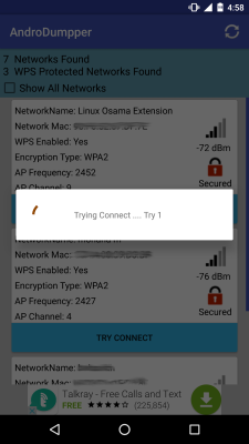 Screenshot of the application AndroDumpper - #4