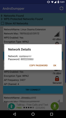 Screenshot of the application AndroDumpper - #5