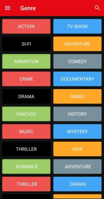 Screenshot of the application Redflix - #4