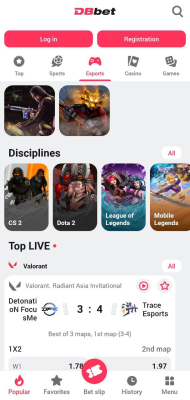 Screenshot of the application DBbet - #2