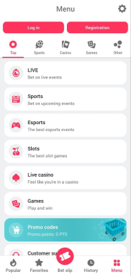 Screenshot of the application DBbet - #5
