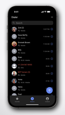 Screenshot of the application Right Dialer - #2