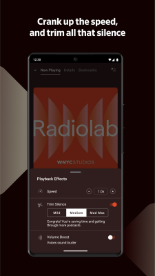 Screenshot of the application Pocket Casts - #7