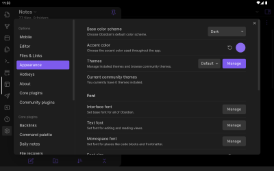 Screenshot of the application Obsidian - #13
