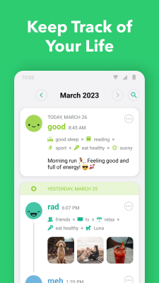 Screenshot of the application Daylio Journal - #4