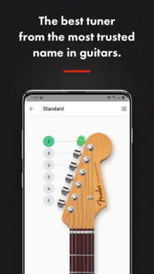 Screenshot of the application Fender Guitar Tuner - #1