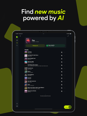 Screenshot of the application Swipefy for Spotify - #5