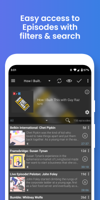 Screenshot of the application Podcast Addict - #5